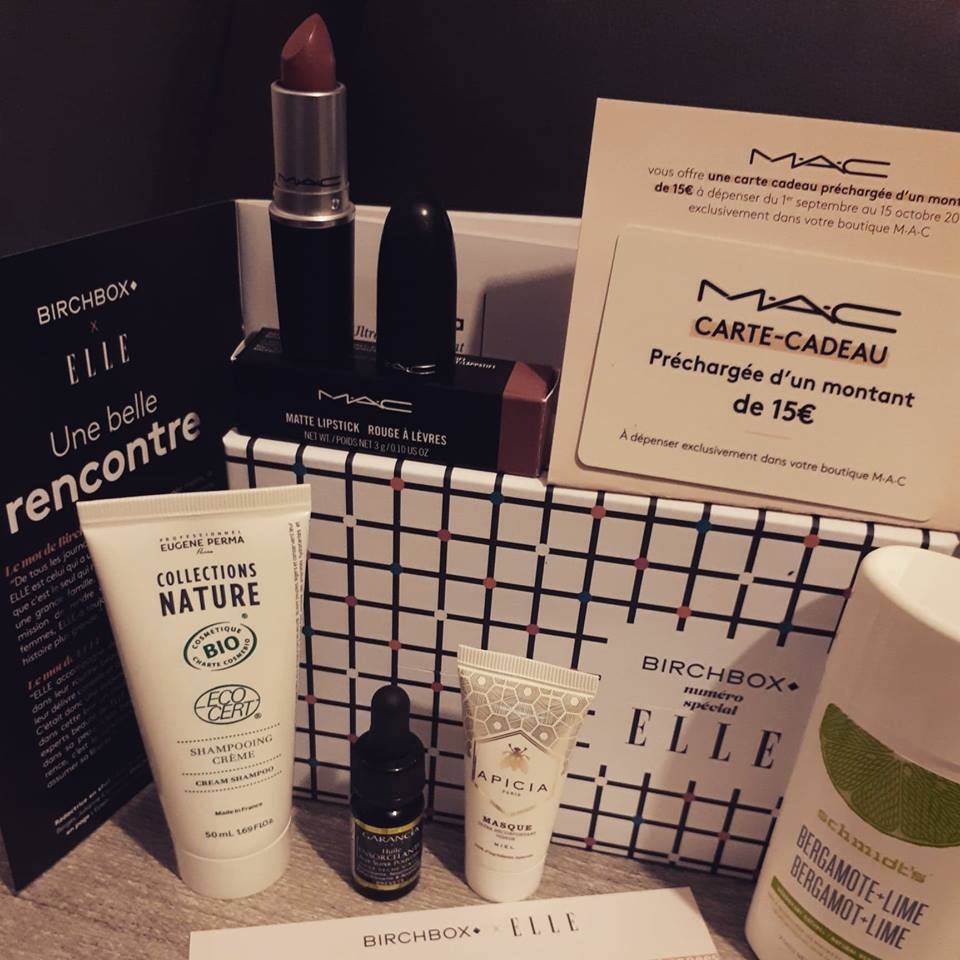 La Birchbox du mois de septembre en collaboration avec ELLE